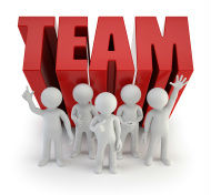 Team of People Under Word Team